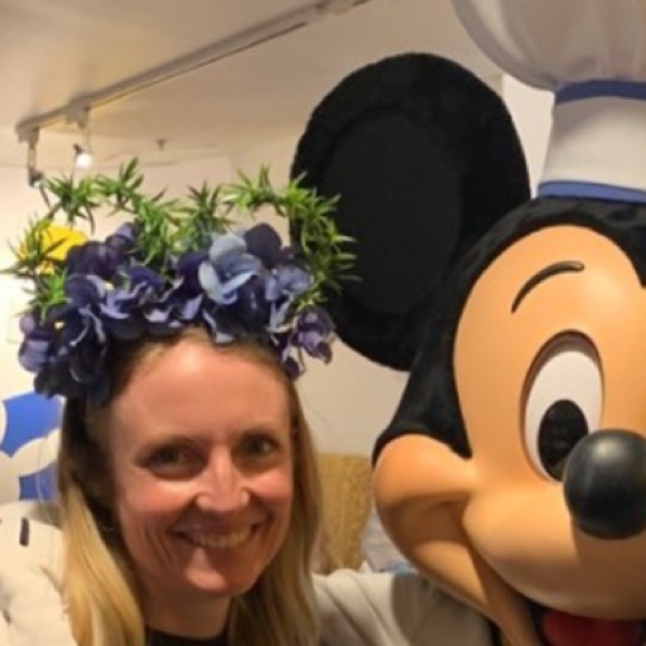 Custom made floral Minnie ears - Picture 5 of 6